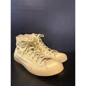 Converse Chuck Taylor All Star High Top Sneakers Yellow Monochromatic Canvas